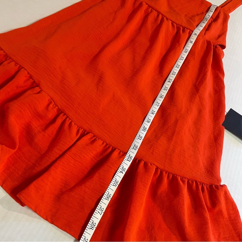 Lulus Always A Cutie Orange Tie-Back Mini Dress Size Small - Picture 13 of 14